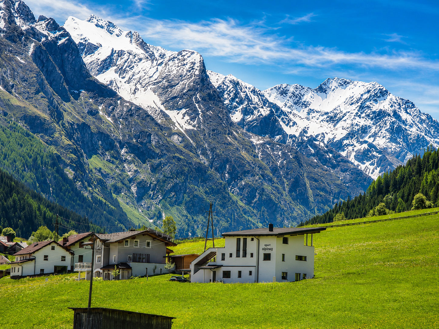 Blick ins Pitztal beim Apart Alpinea