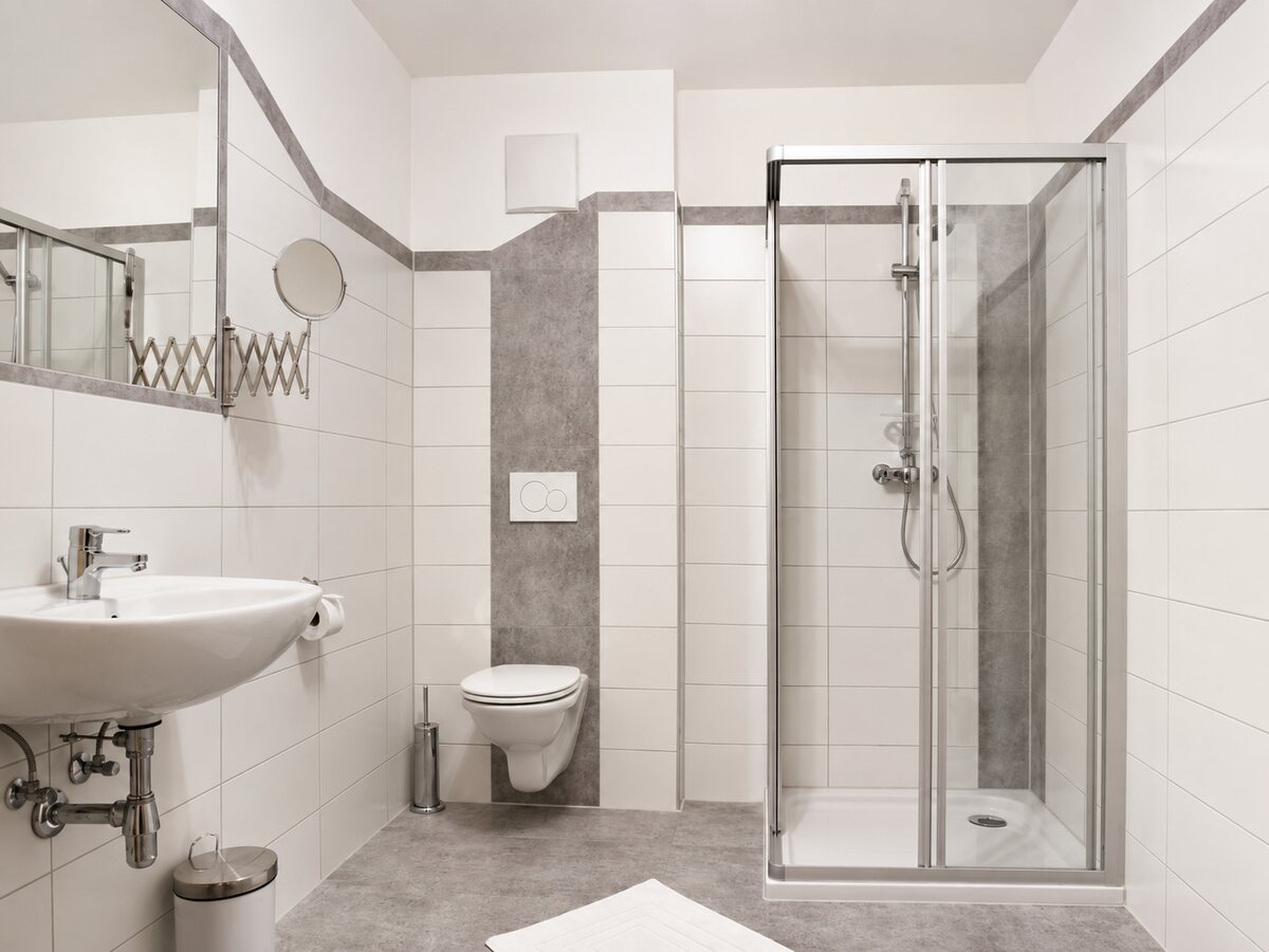 Badezimmer im Apart Alpinea